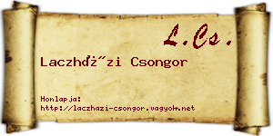 Laczházi Csongor névjegykártya